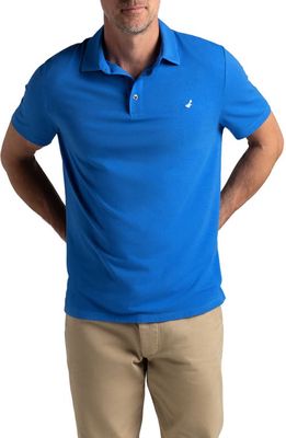 Hypernatural Mojave Supima® Cotton Blend Feather Jersey Polo in Peacock Blue