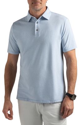 Hypernatural Pinehurst Classic Fit Cotton Blend Golf Polo in Blue Jay /White