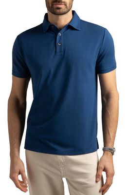 Hypernatural Pinehurst Classic Fit Cotton Blend Golf Polo in Coastal Navy