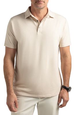 Hypernatural Pinehurst Classic Fit Cotton Blend Golf Polo in Khaki /White