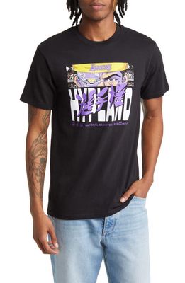 HYPLAND NBA Los Angeles Lakers Cotton Graphic T-Shirt in Black