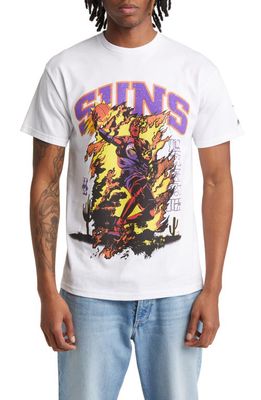 HYPLAND NBA Phoenix Suns Cotton Graphic T-Shirt in White