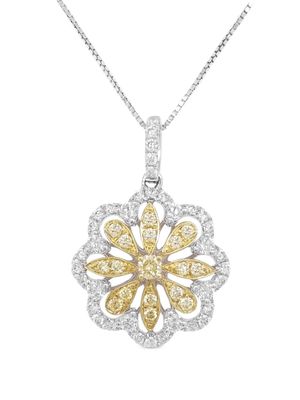 HYT Jewelry 18kt gold and platinum diamond necklace - Silver