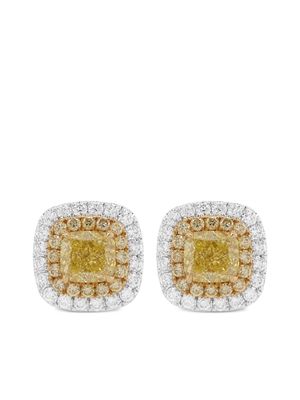 HYT Jewelry 18kt white and yellow gold diamond earrings - Silver