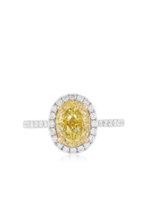 HYT Jewelry 18kt white and yellow gold diamond ring - Silver
