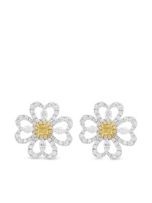 HYT Jewelry 18kt white and yellow gold stud earrings - Silver