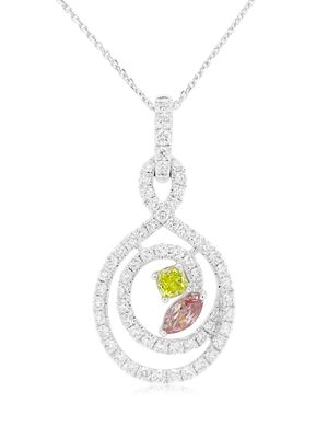 HYT Jewelry 18kt white gold and platinum diamond necklace - Silver