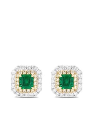 HYT Jewelry 18kt white gold emerald and diamond earrings - Silver