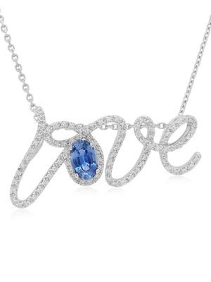 HYT Jewelry 18kt white gold sapphire pendant necklace - Silver