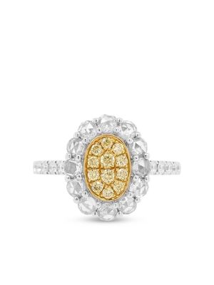 HYT Jewelry 18kt yellow and platinum diamond ring - Silver