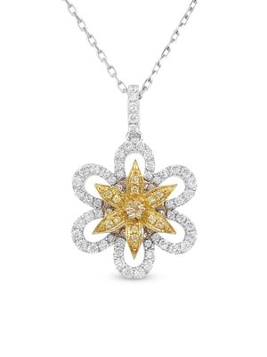 HYT Jewelry 18kt yellow and white gold diamond necklace - Silver