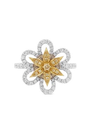 HYT Jewelry 18kt yellow gold and platinum diamond ring - Silver