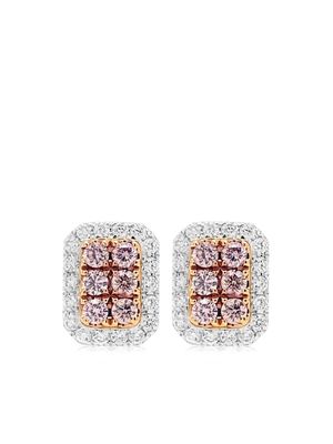 HYT Jewelry platinum and gold Argyle pink diamond stud earrings