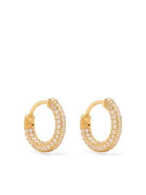 Hzmer Jewelry gold-plated pavé hoop earrings