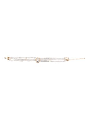 Hzmer Jewelry pearl choker necklace - White