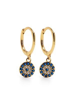 Hzmer Jewelry small crystal-embellished hoop earrings - Gold