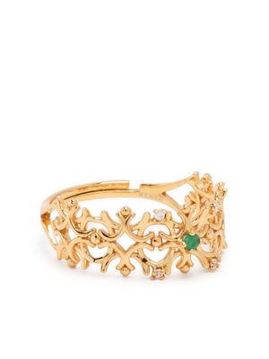 Hzmer Jewelry The Enchanted emerald ring - Gold