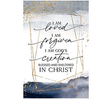 I Am Loved Wood Plaque with Easel and Hanger