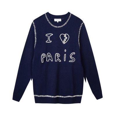 i love paris Grand Cerf wool sweater