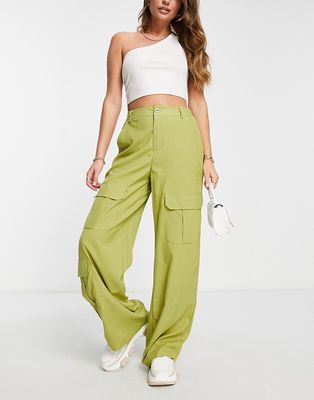 I Saw It First utility cargo pants in green