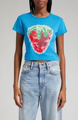 Ian Charms The Strawberry Baby Graphic T-Shirt in Blue