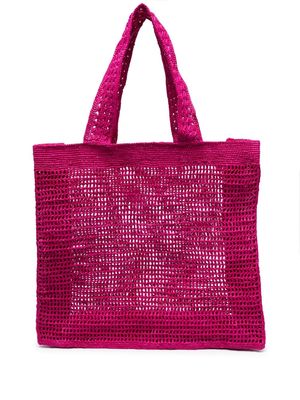 IBELIV crochet raffia tote bag - Pink