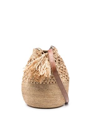 IBELIV raffia cross body bag - Neutrals