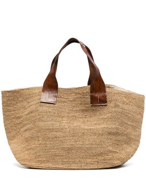 IBELIV Tokyo raffia tote bag - Neutrals