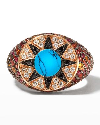 Ibiza Ruby Element Pinky Ring in Cosmic Love