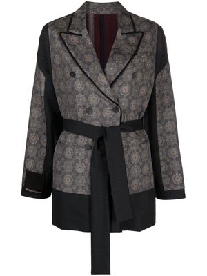 IBRIGU Tasmania belted silk blazer - Grey