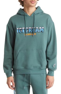 ICE CREAM Cold Goods Cotton Hoodie in Sea Pine