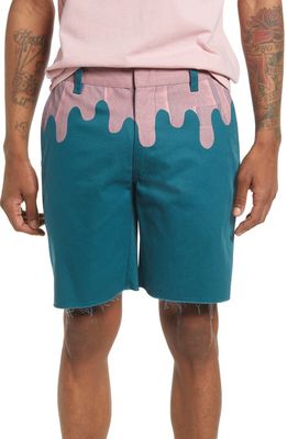 ICE CREAM Men's Drip Chino Shorts in Deep Teal