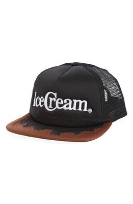 ICE CREAM Vision Trucker Hat in Black