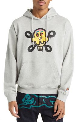 ICE CREAM Wrench Oversize Graphic Hoodie in Heather Grey