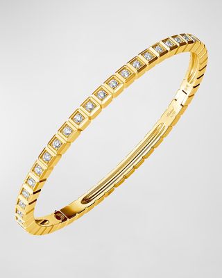 Ice Cube 18K Yellow Gold Diamond Bracelet, Size Medium