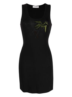 Iceberg bead-embellished sleeveless dress - Black