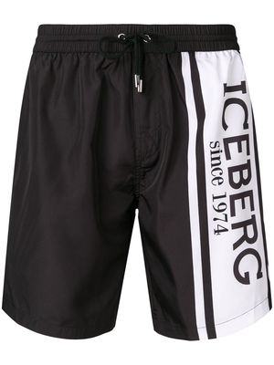 Iceberg branded swim shorts - Black