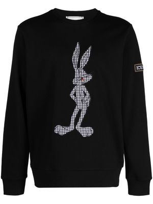 Iceberg cartoon-bunny cotton sweatshirt - Black