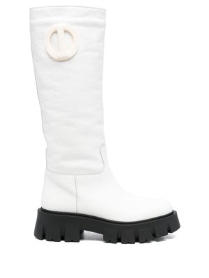 Iceberg chunky leather boots - White