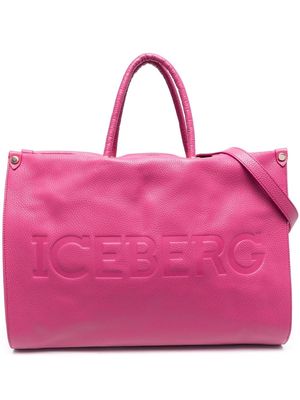 Iceberg embossed-logo tote bag - Pink