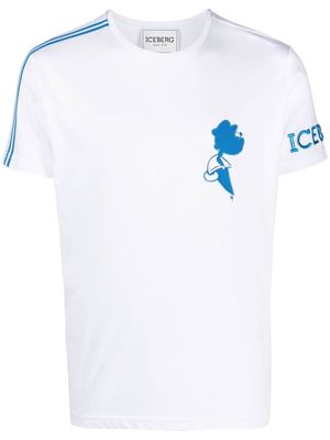 Iceberg embroidered cartoon T-shirt - White