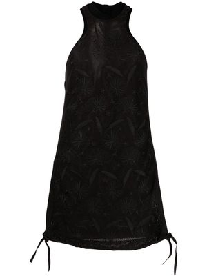 Iceberg embroidered-details mesh dress - Black