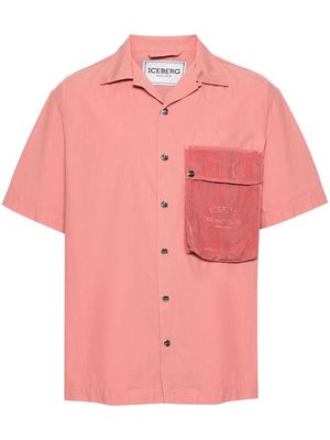 Iceberg embroidered-logo cotton shirt - Pink