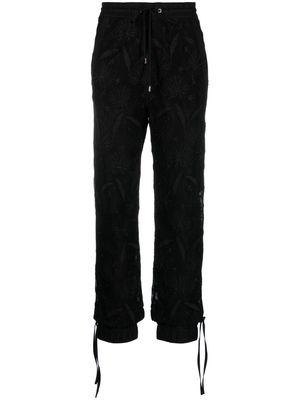 Iceberg embroidered-motif jogger trousers - Black