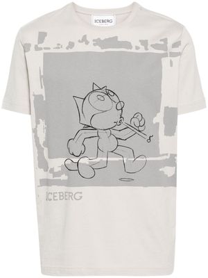 Iceberg Felix the Cat cotton T-shirt - Grey