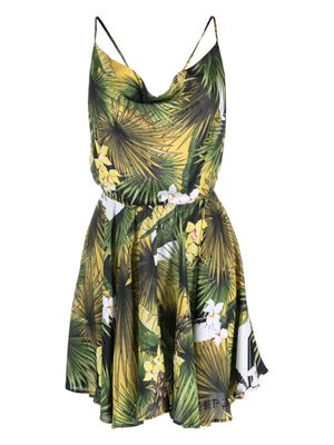 Iceberg floral-print ruffled dress - Yellow