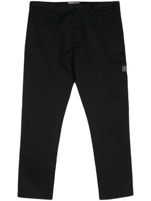 Iceberg gabardine straight-leg trousers - Black