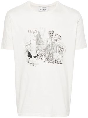 Iceberg graphic-print cotton T-shirt - Neutrals