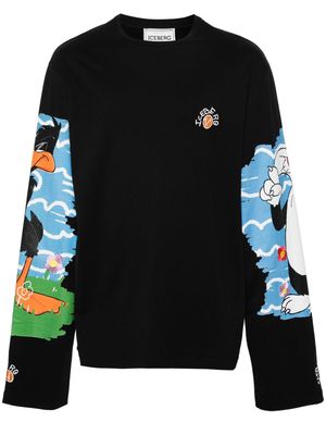 Iceberg graphic-print crew-neck sweatshirt - Black