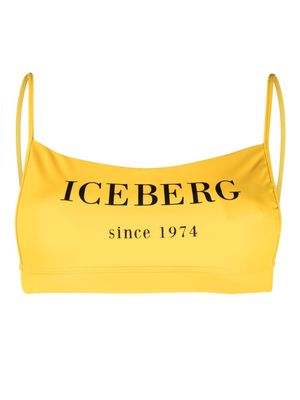 Iceberg Heritage logo-print bikini top - Yellow